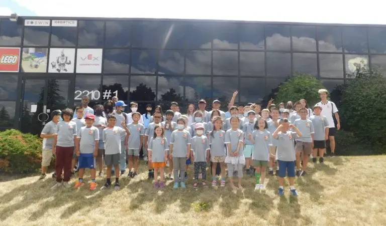 Children participating in Boswin's after-school robotics and day programs in Mississauga