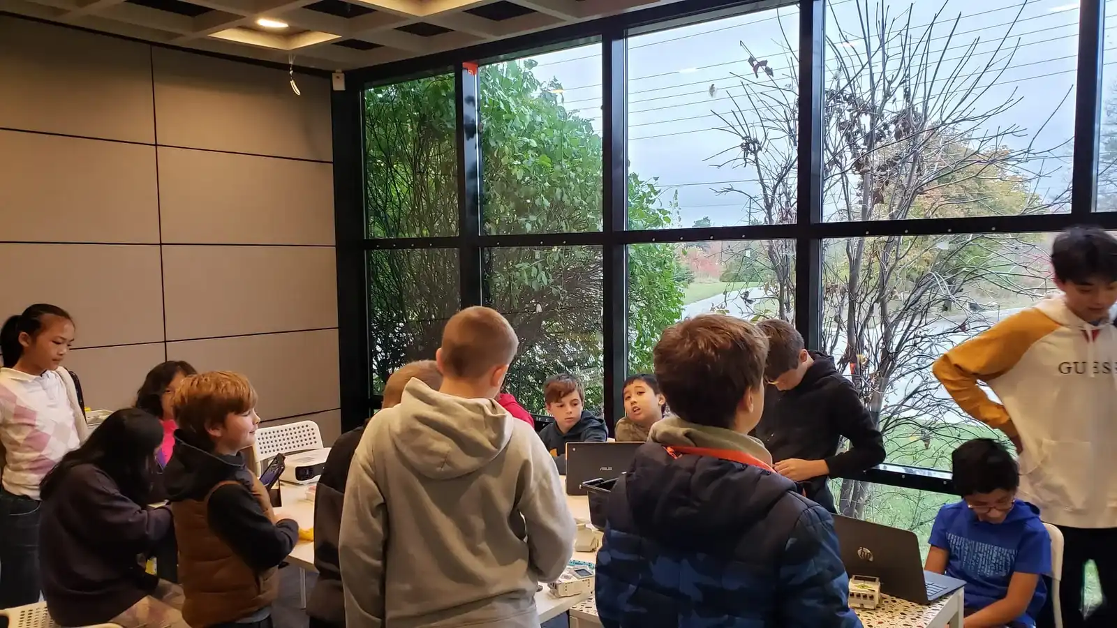 Kids enjoying after-school and weekend coding sessions as part of Boswin’s Primary Coding Program in Mississauga.