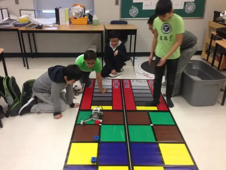 Children playing sports and team-building games at Boswin’s Primary Robotics & Sports Summer Camp in Mississauga.