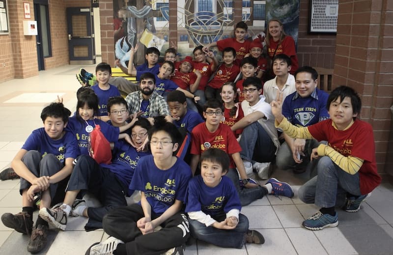 Boswin Robotics students participating in the 2016 First Lego League Robotics Competition