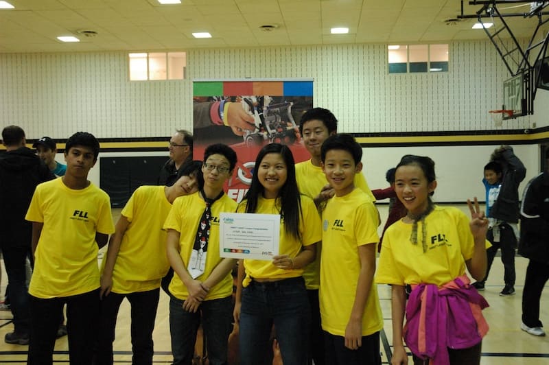 Boswin Robotics students participating in the 2017 First Lego League Robotics Competition