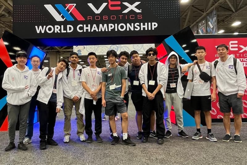 Boswin Robotics students participating in the 2023 VEX Robotics Competition in Mississauga